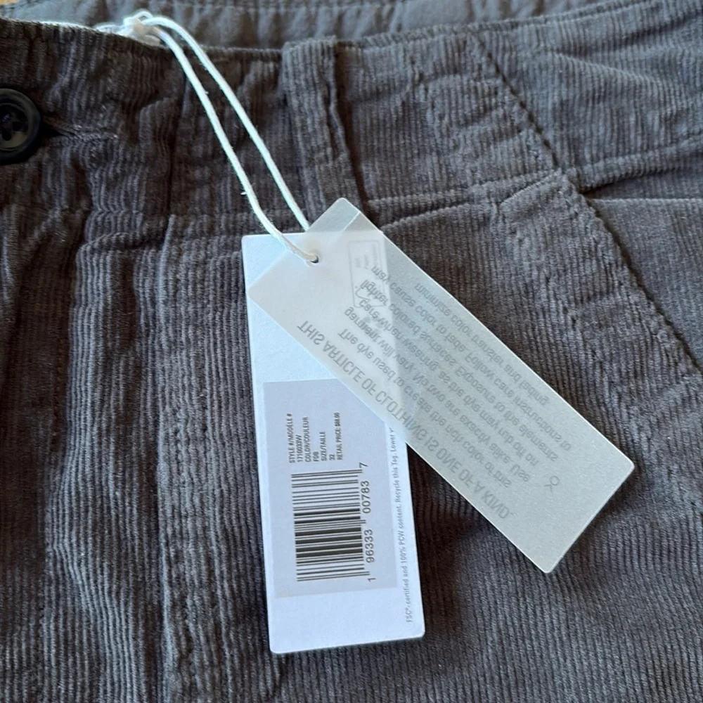 Outerknown Men's Dark Brown Corduroy Shorts